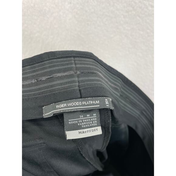 Nike Tiger Woods Platinum‎ Mens 34 Black Golf Shorts Stretch Performance TW Logo - Picture 9 of 10